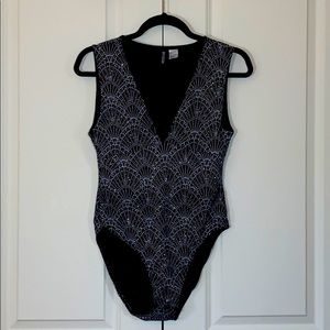Glitter & Shimmer, black body suit
